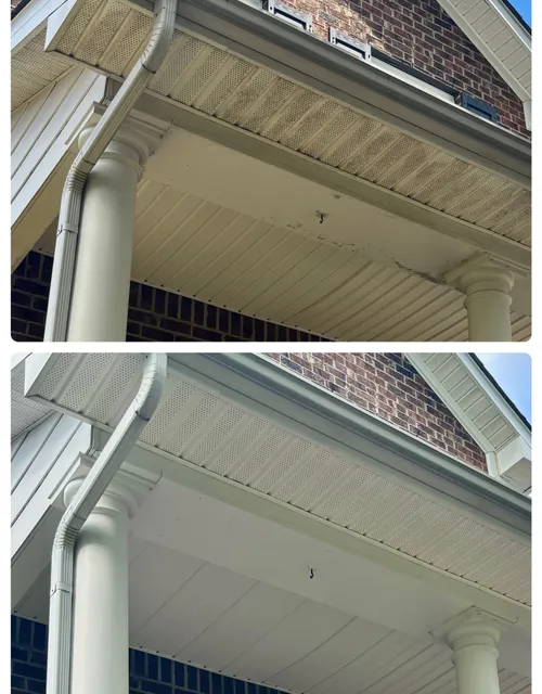 Gutter cleaning, leaves and debris removed